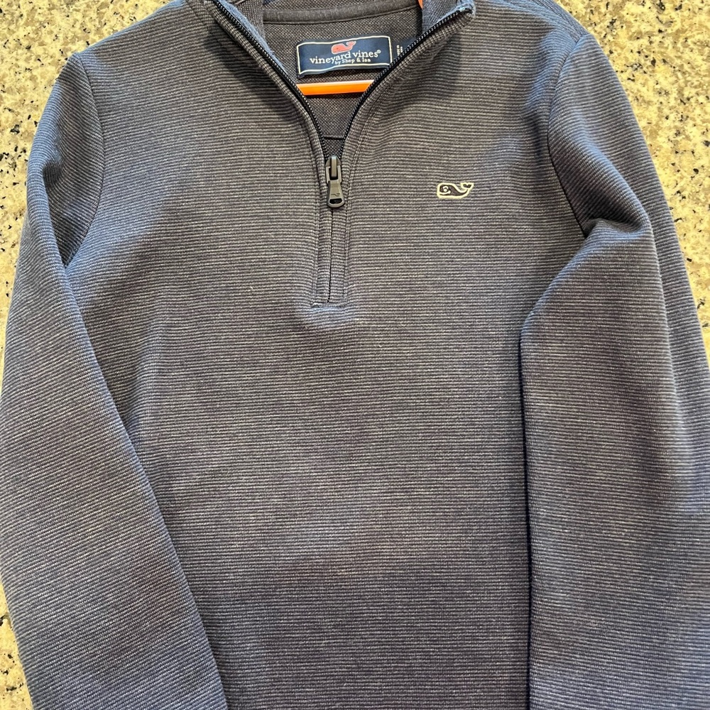 Vineyard Vines Boys Navy Zip-Up Sweater